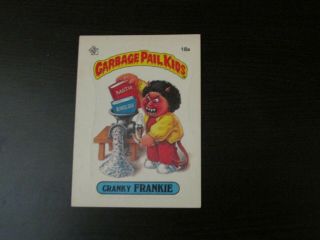 1985 Topps Garbage Pail Kids 1st Series Usa 18a Cranky Frankie Glossy Cc15