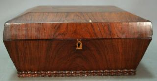 19thc Antique Victorian Era Jewelry Chest Old Sewing Notions Lock Stash Box