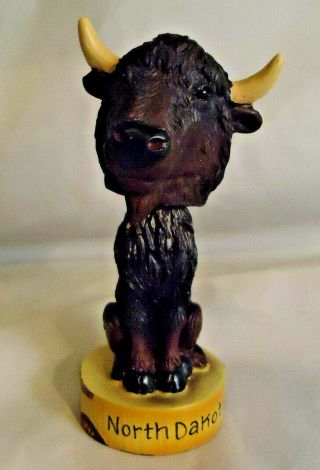 North Dakota Souvenir Buffalo Mini Bobble Head 4 " Tall