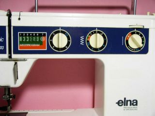 Elna Sewing Machine Precision Made in Swtzerland Air Electronic SU Multiprogram 3