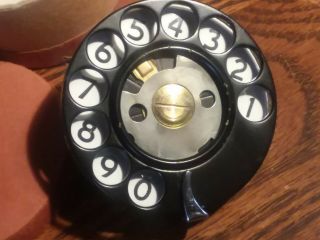 VINTAGE NOS BAKELITE ROTARY TELEPHONE FINGER WHEEL PORCELAIN DIAL NUMBERS ONLY 5