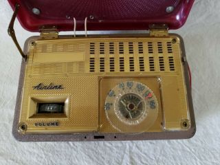 Montgomery Wards AIRLINE PORTABLE RADIO Tube & Battery Operated 84GCB 1062A 2