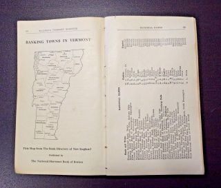 Vermont 1923 Almanac Register Business Directory Book Walton 