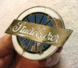 STUDEBAKER Wheel Style Enamel Radiator Badge Emblem 1916 - 23 2