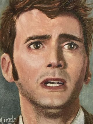 Aceo 1/1 Dr Who 10th Doctor David Tennant Sketchcard Art