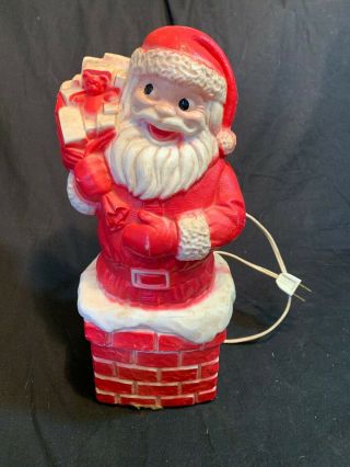 Old Vintage Christmas Santa Claus Chimney Plastic Blow Mold Blowmold Dapol 1960s