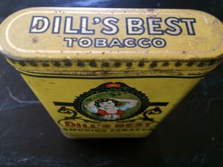 Antique Vintage Tobacco Tin Dills Best Smoking Tobacco Rubbed Richmond VA USA 3