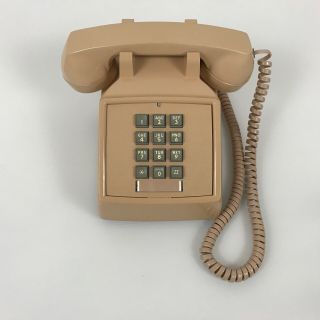 Vintage Telephone Itt Push Button Touch - Tone Desk Phone - 3.  C4