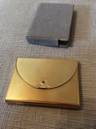 Coty Vintage Face Powder Compact Gold Envelope Tri Fold