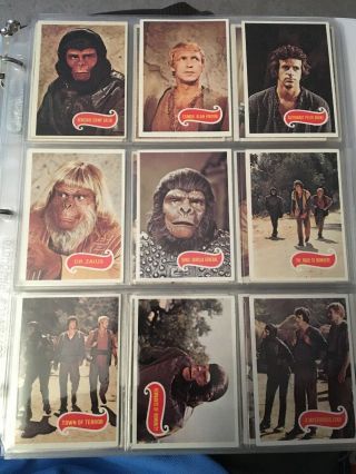 1967 Topps Planet Of The Apes Near Complete Set Ex,  1 Wrapper