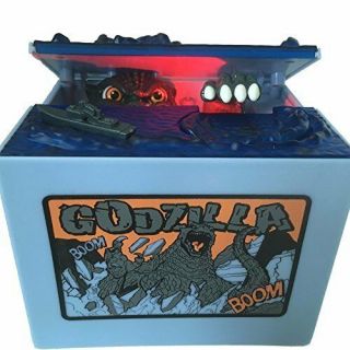 Godzilla Monster Dinosaur Moving Musical Electronic Chirldren Coin Bank Piggy By