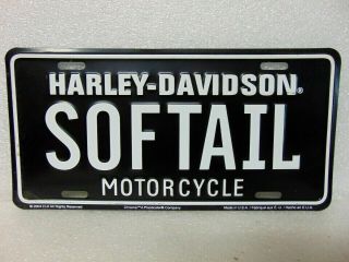Vintage Harley Davidson Motorcycles Advertising Sign Softail License Plate $9.  95
