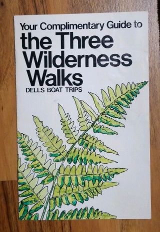 1973 Dells Boat Trip,  Wisconsin Wilderness Walk Brochure