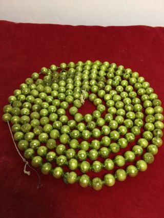 Vintage Chartreuse Green Mercury Glass Feather Tree Christmas Garland 8’10”x3/8 "