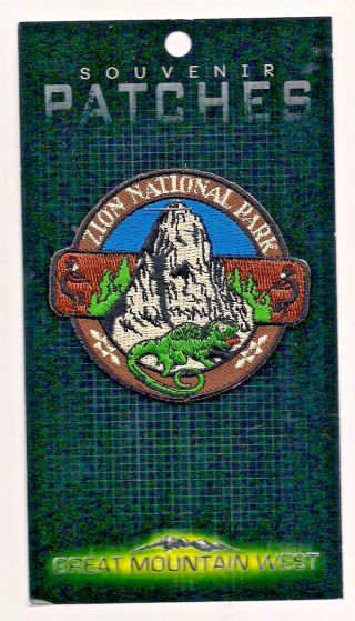 Zion National Park Utah Souvenir Patch Lizard