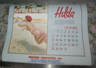 1981 Pleasantly Plump Hilda Full Year Pin Up Calendar Duane Bryers 7 Images