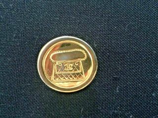 Authentic Stamped 5 Gold Chanel Buttons Rare Design