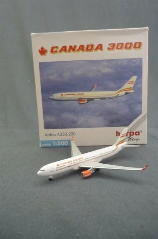 Herpa - Canada 3000 Airbus A330 - 200 1:500 Scale Die Cast Jet Model