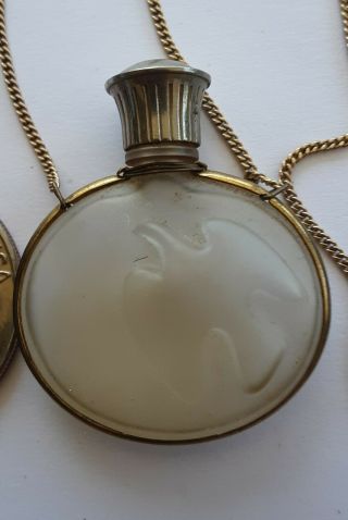 Nina Ricci L ' AIR DU TEMPS Lalique Glass Perfume Bottle Necklace 3