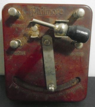 Antique Philmore Crystal Radio Incomplete