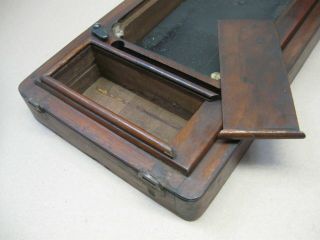 Antique 1902 Singer 28 Hand Crank Sewing Machine Coffin Top Wood Case Only 7