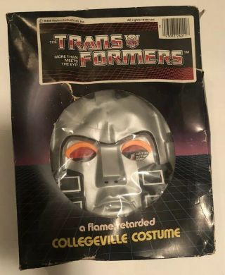 Vintage 1984 Ben Cooper Collegeville Transformers Megatron Costume & Mask Medium