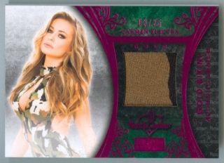 Carmen Electra " Pink Swatch Card 03/25 " Benchwarmer Gold 2013