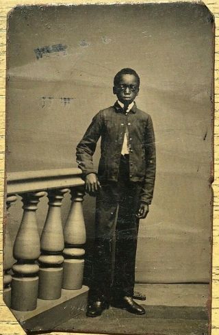Civil War Era Tintype Young African American Boy 4