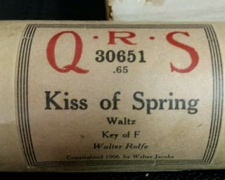 Kiss Of Sprong Waltz Qrs 30751 Vintage Player Piano Roll