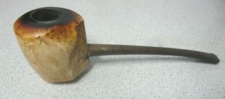 Vintage Meerschaum Block Pipe With Wonderful Tobacco And Use Patina