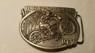 Harley Davidson Hill Climber Belt Buckle - 1994 - Fine Pewter