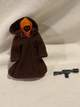 Vintage Star Wars 1977 Cloth Cape Jawa Complete With Vintage Weapon