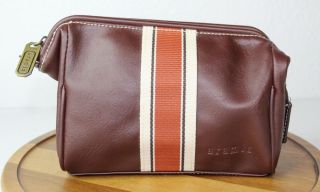 Aramis Brown Leather Vanity Bag