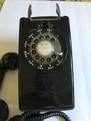 Vintage,  Bell Black wall style rotary dial telephone,  very neat 3