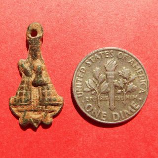 ANTIQUE OUR LADY OF GUADALUPE MEDAL RARE 17TH CENTURY SPANISH CHARM FOUND 4