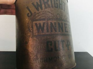 Vintage J Wright Co.  Cut Plug Tobacco Tin - Antique - Advertising