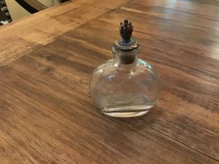 Vintage Holy Water Bottle Crown With Cross With Brass Crown Stopper