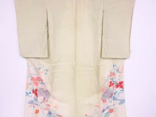 74810 Japanese Kimono / Antique Iro - Tomesode For Summer / Embroidery / Stream &