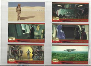 1999 Star Wars Episode 1: Series 1 Widevision " Complete Set " Of 80 Cards (1 - 80)