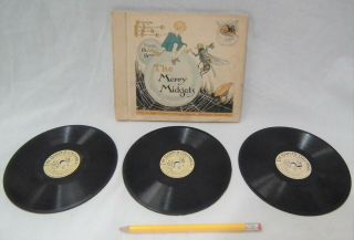 Rare 9th Columbia Childs Toy Phonograph Gramophone 78 Rpm Story Records & Album