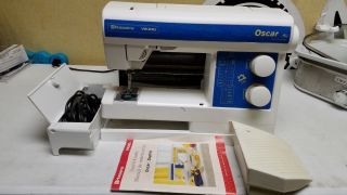 Husqvarna Viking Oscar 130 Sewing Machine,  Foot Pedal,  Manuals - Anniversary Set