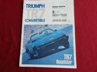 Triumph Tr7 Convertible Road Tests 1979 Roadster