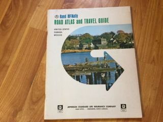 1966 Rand Mcnally Road Atlas & Travel Guide