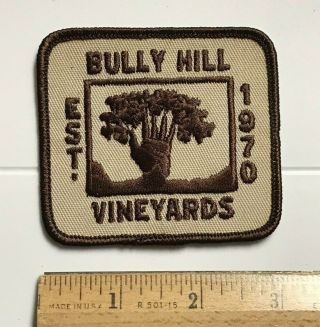 Bully Hill Vineyards Winery Est.  1970 Finger Lakes York Ny Embroidered Patch