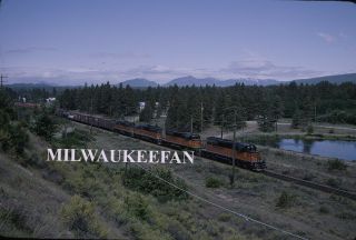 Kodachrome Slide Milwaukee Road Milw Sd40 - 2 22 Cle Elum Washington
