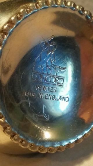 VINTAGE SHAVING MUG BRUSH CONCORD PEWTER MADE IN ENGLAND 5