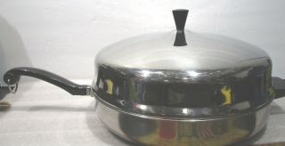 Vintage Farberware 12 Inch Stainless Steel Aluminum Clad Skillet W/ Dome Lid