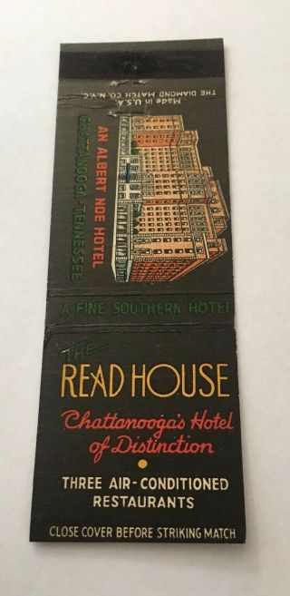 Vintage Matchbook Cover Matchcover Read House Albert Noe Hotel Chattanooga Tn