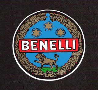Vintage Large Sticker Benelli - Motorcycle Racing,  Cafe Racer,  Turismo,  Italian