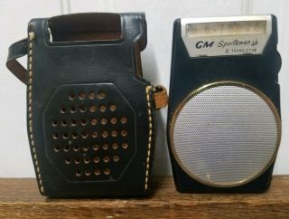 Vintage Marvel Gm Sportsman Transistor Radio With Carry Case - Japan